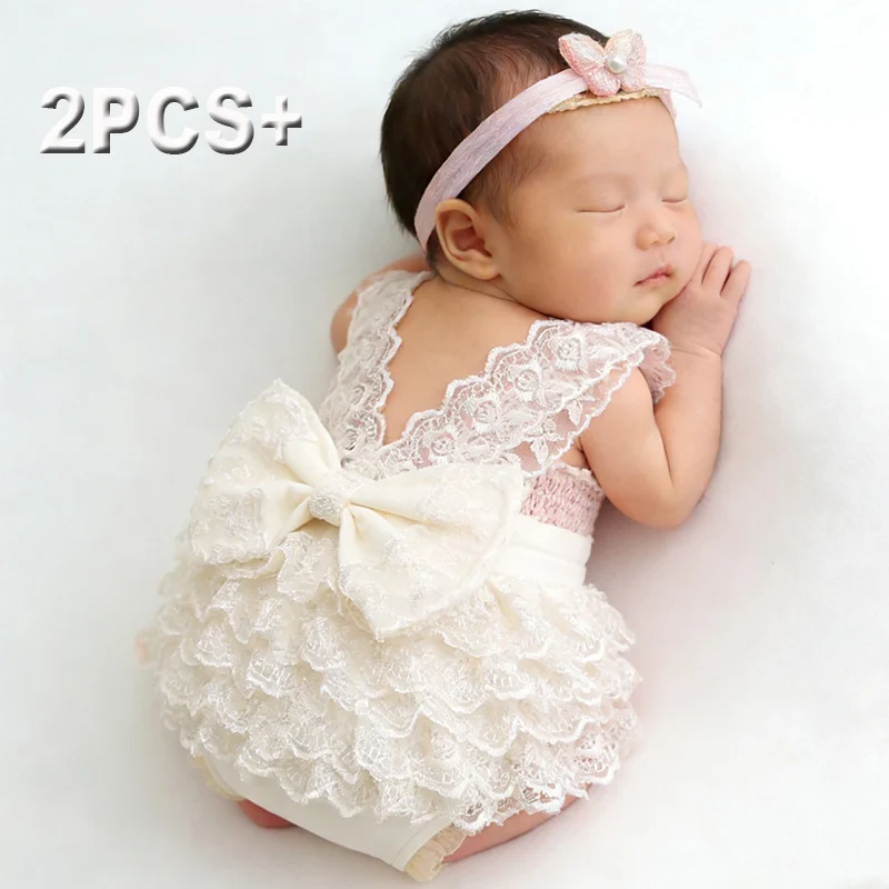 Baby Clothing Brand - Ylsteed Conjunto de mameluco de encaje