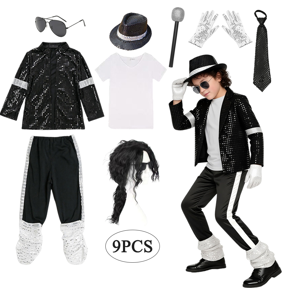 Baby Q Clothing - Disfraz de Michael Jackson para Niños,