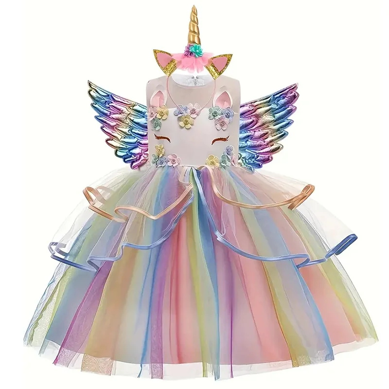 Baby Clothing Size - Vestido de princesa unicornio para niños,