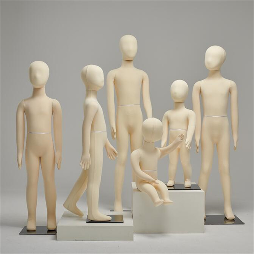 Baby Clothing Display Stand - Maniquí de tela blanco de plástico