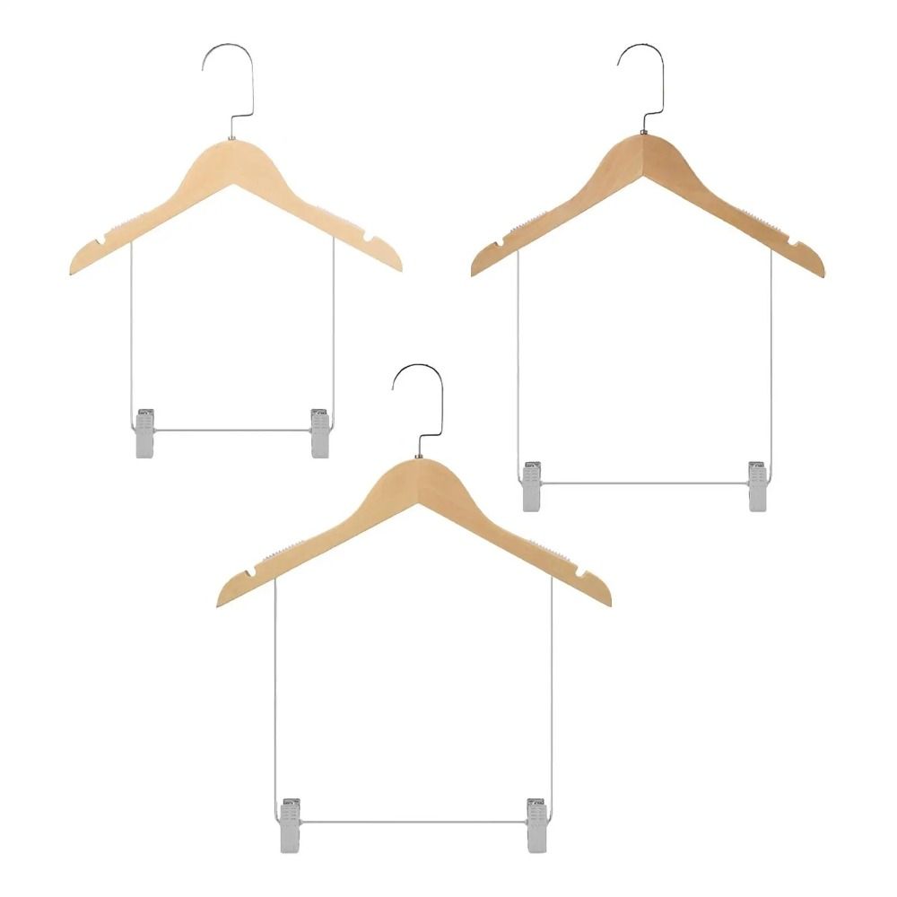 Baby Clothing Display Stand - Perchas de madera maciza para trajes,