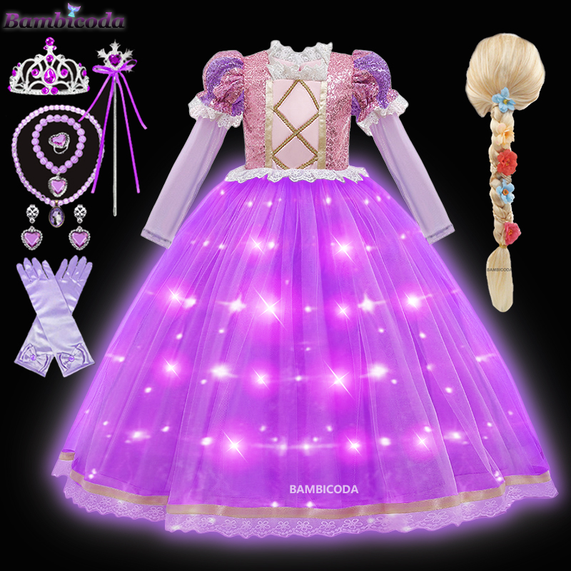Vestido de princesa Rapunzel c - Baby Q Clothing reseña y precio