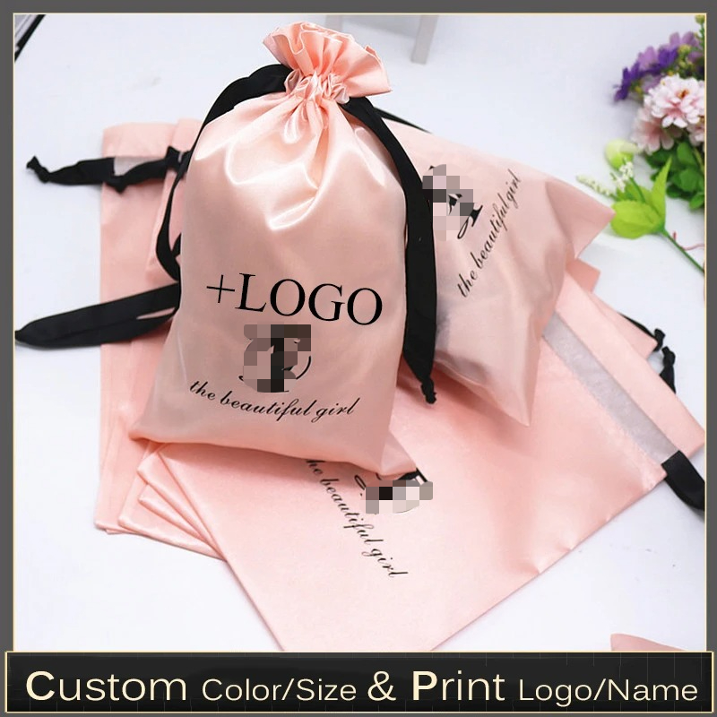 Bolsa de satén de seda rosa pa - Baby Clothing Bag reseña y precio